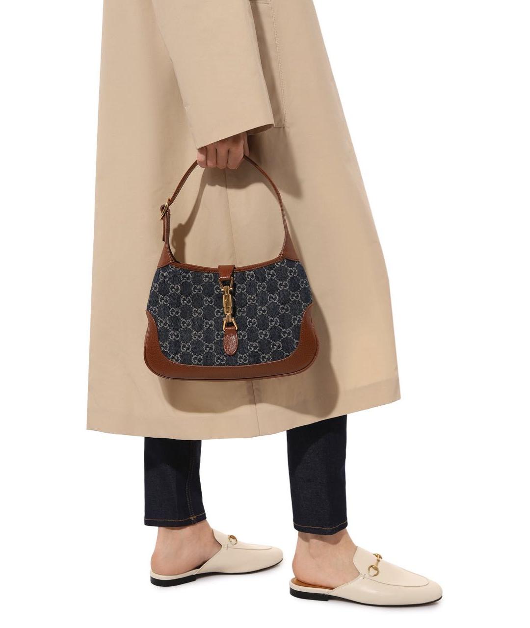 GUCCI Коричневая кожаная сумка с короткими ручками, фото 4