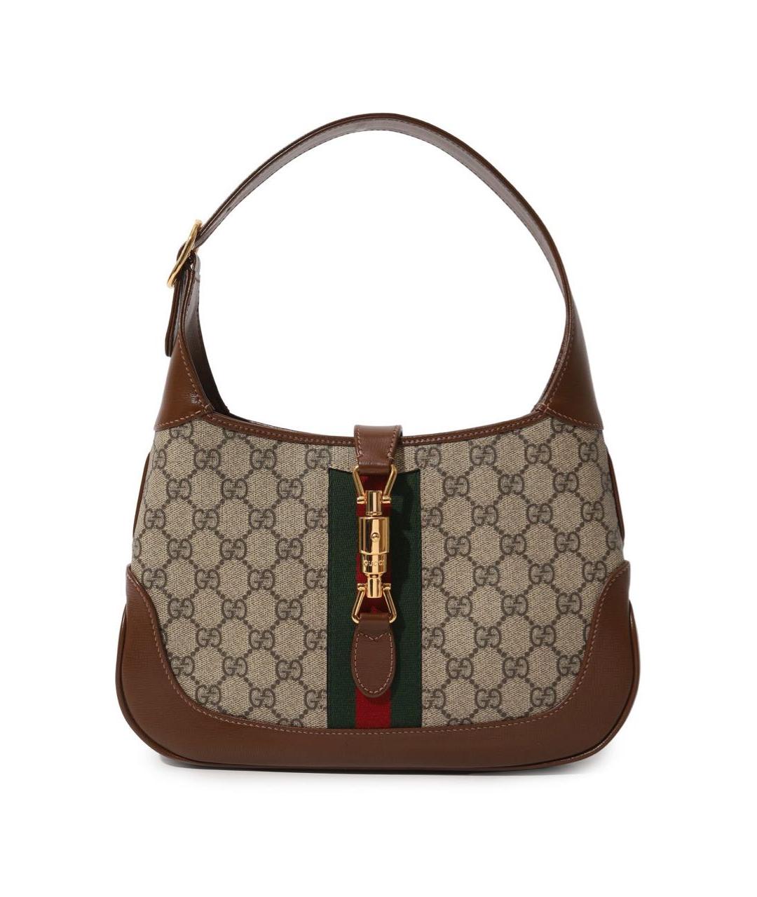 GUCCI Бежевая кожаная сумка с короткими ручками, фото 1