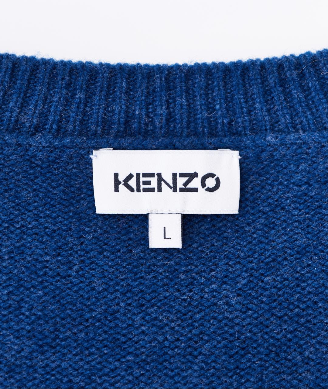 KENZO Синий джемпер / свитер, фото 4