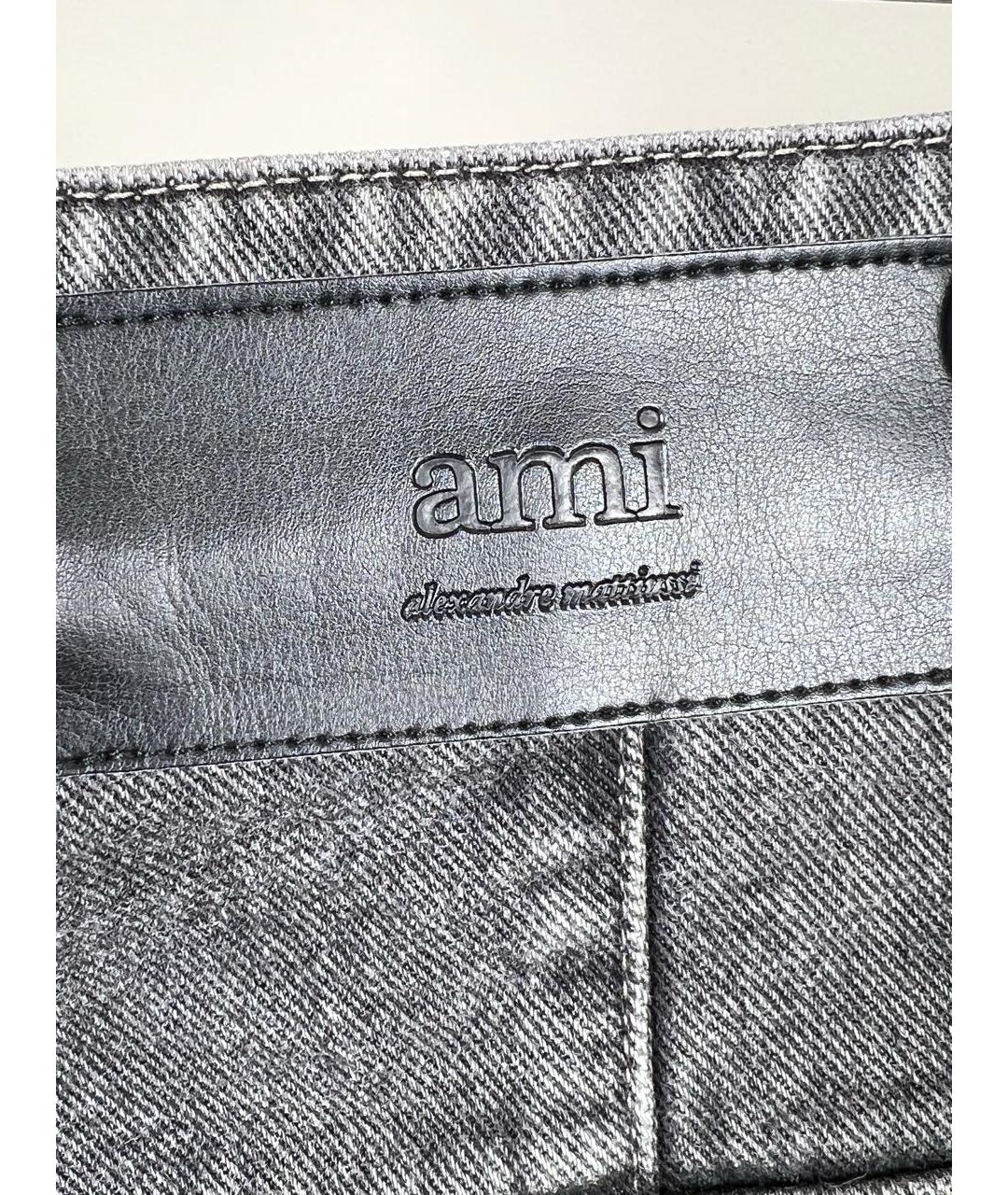 AMI Черные деним шорты, фото 4