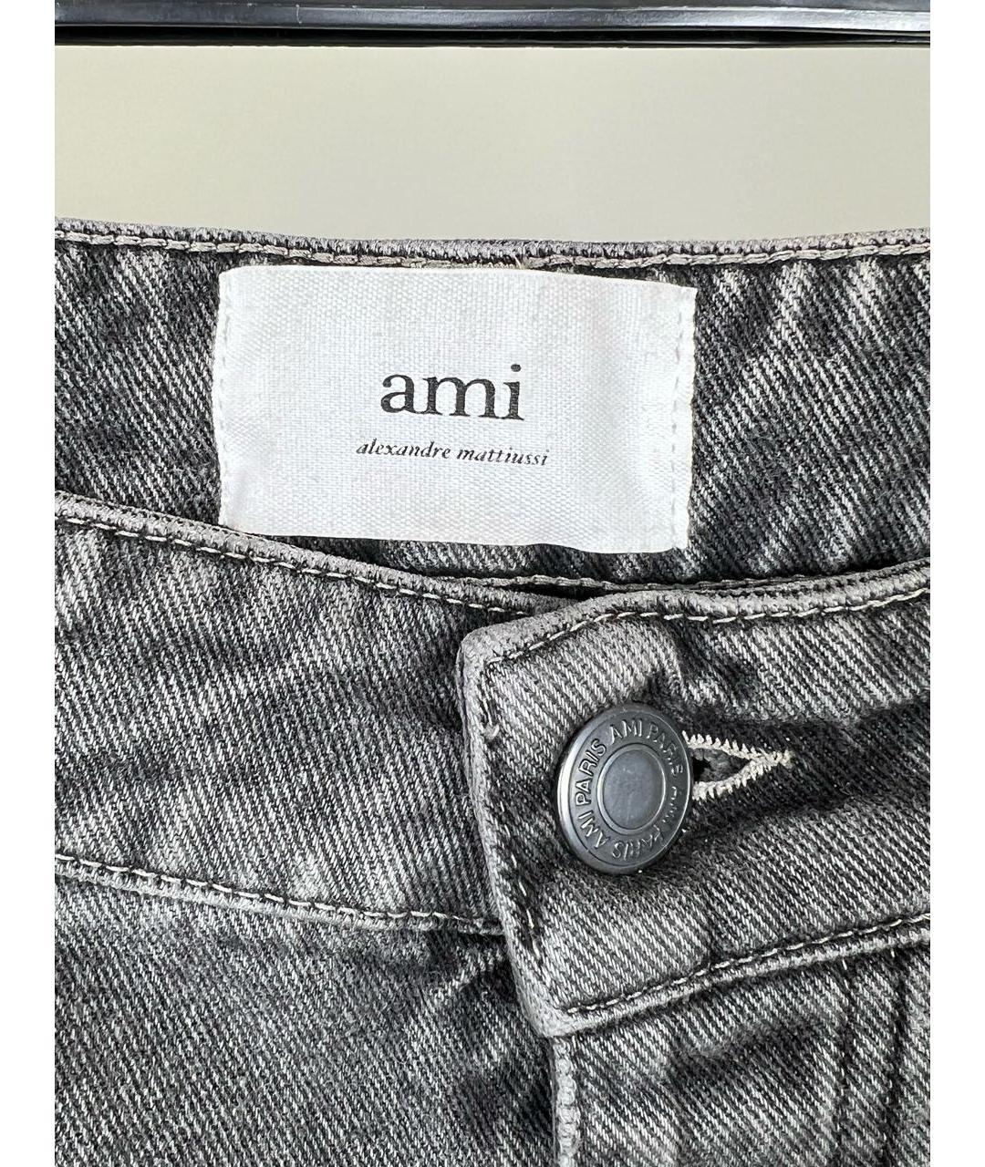 AMI Черные деним шорты, фото 3