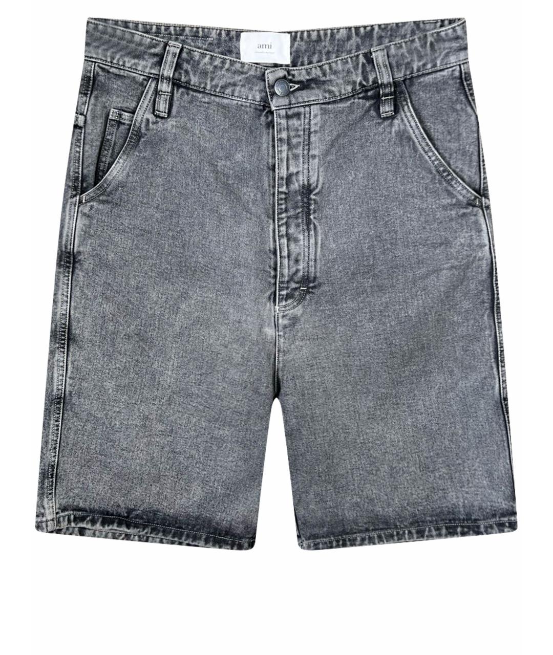 AMI Черные деним шорты, фото 1