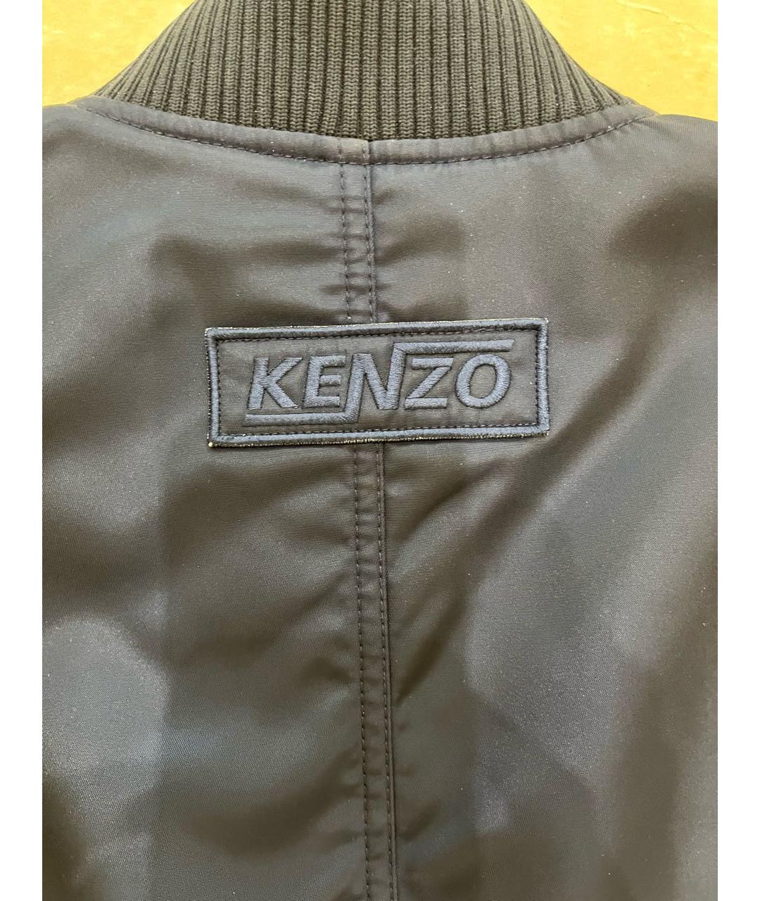 KENZO Темно-синяя полиамидовая куртка, фото 4