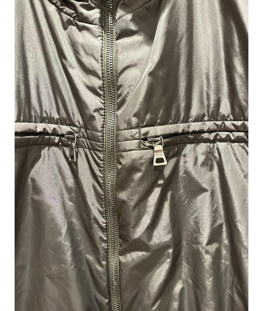 PRADA Хаки полиэстеровая куртка, фото 4