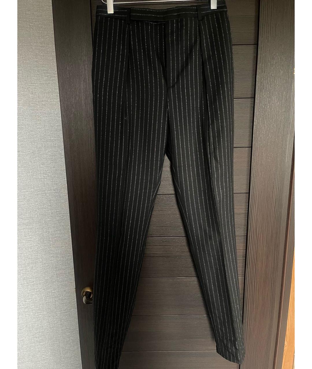 SAINT LAURENT Черный шерстяной костюм с брюками, фото 2