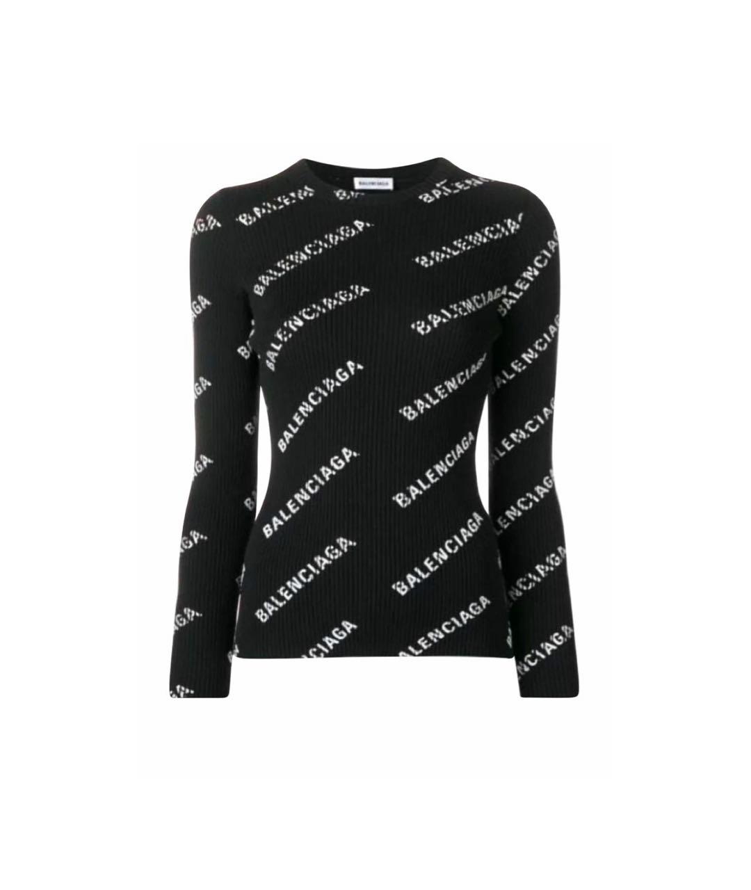 BALENCIAGA Черный полиамидовый джемпер / свитер, фото 1