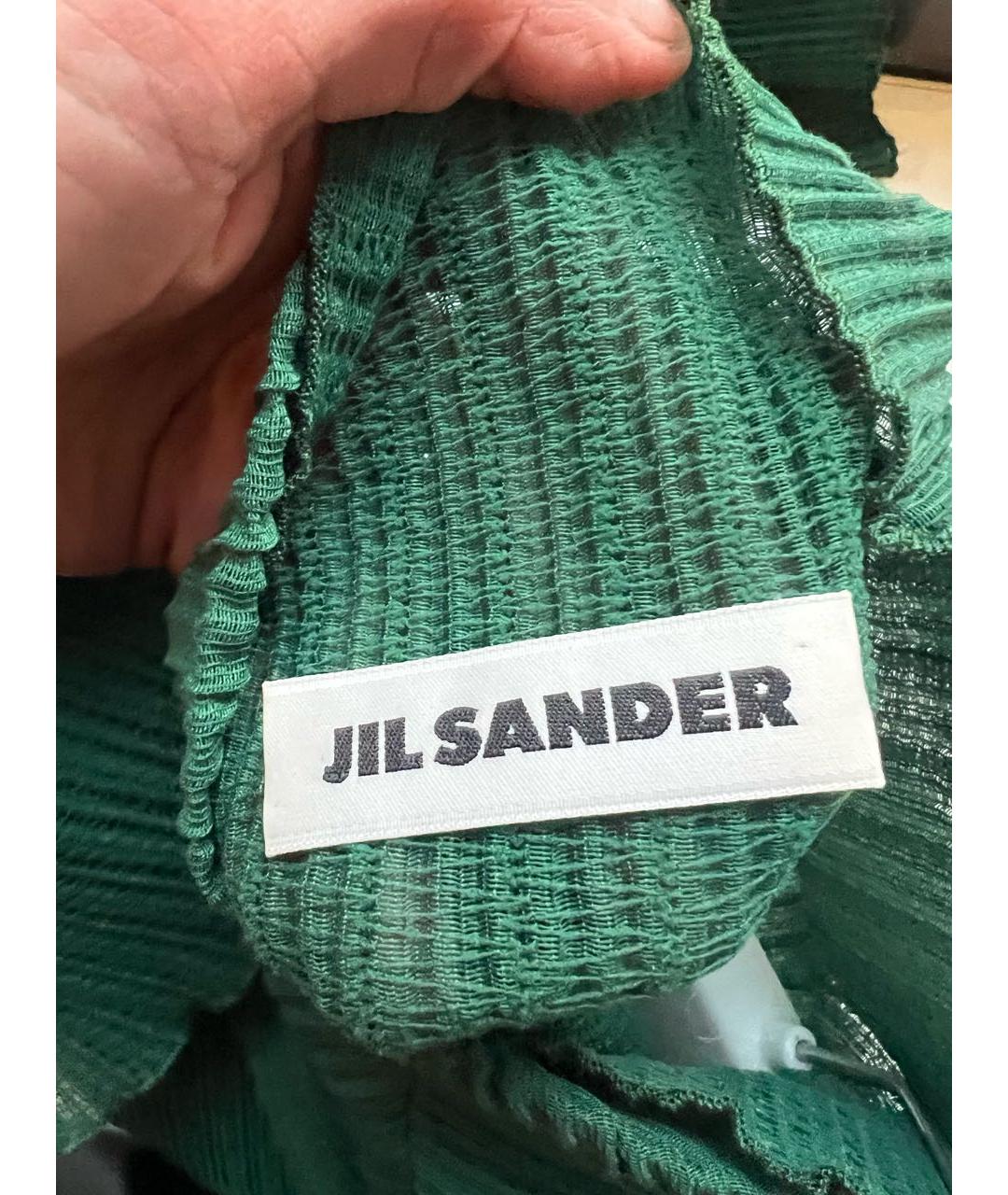 JIL SANDER Зеленая вискозная блузы, фото 3