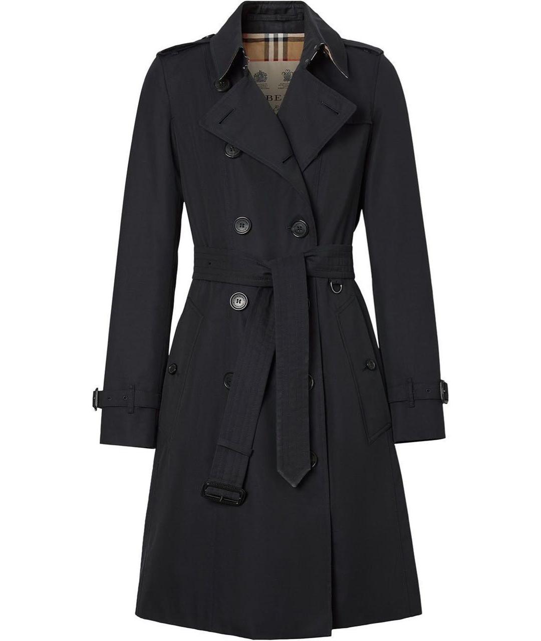 Burberry women's deals black trench coat