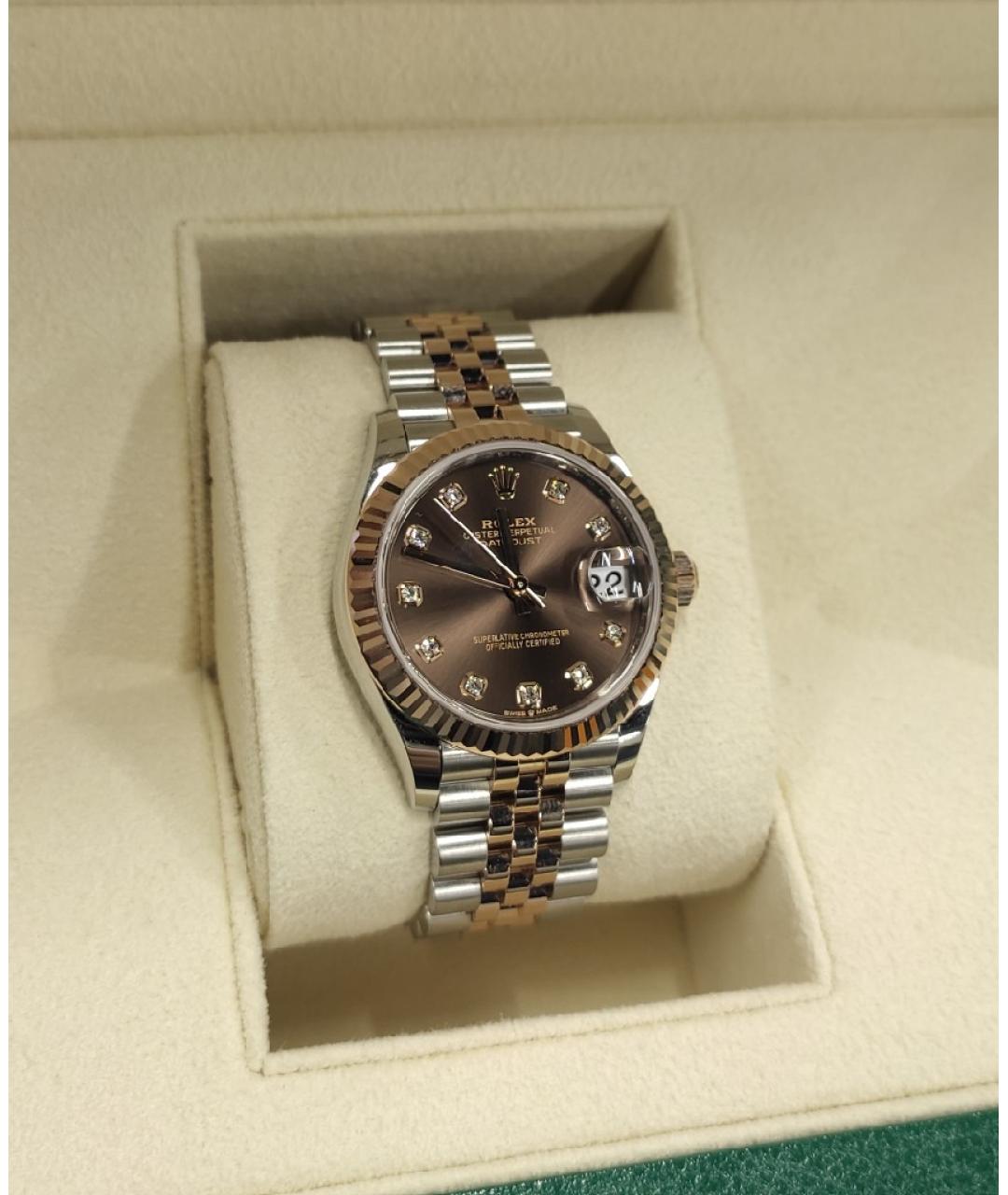 ROLEX Серебряные часы из розового золота, фото 4