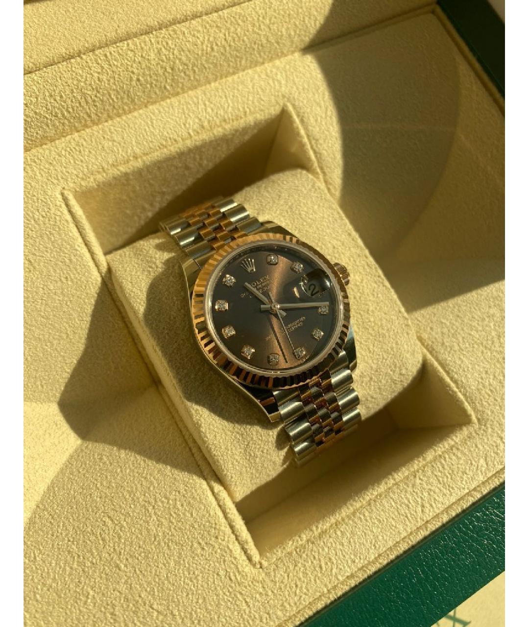 ROLEX Серебряные часы из розового золота, фото 6