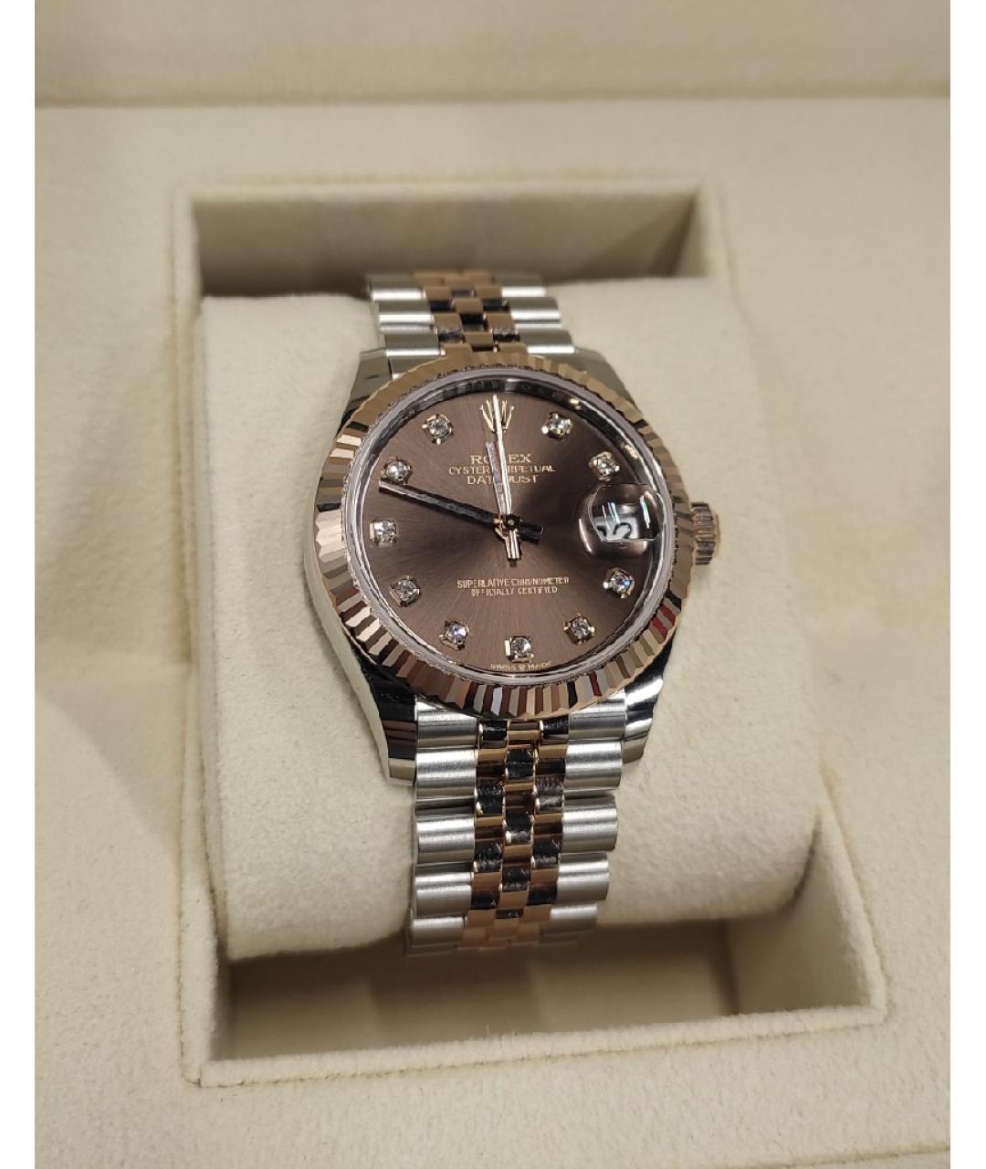 ROLEX Серебряные часы из розового золота, фото 5