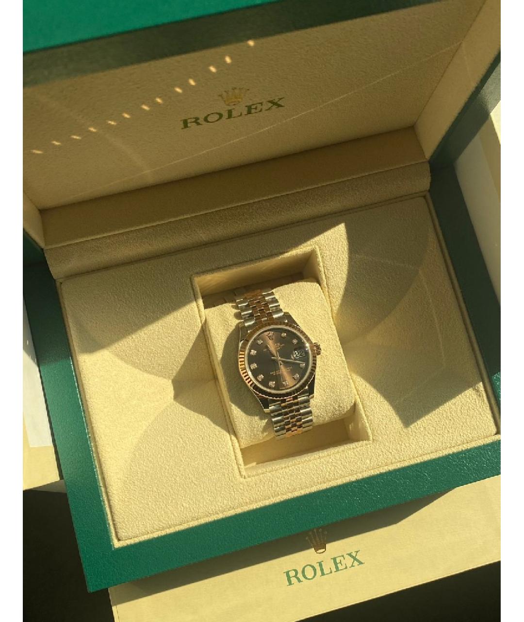 ROLEX Серебряные часы из розового золота, фото 3