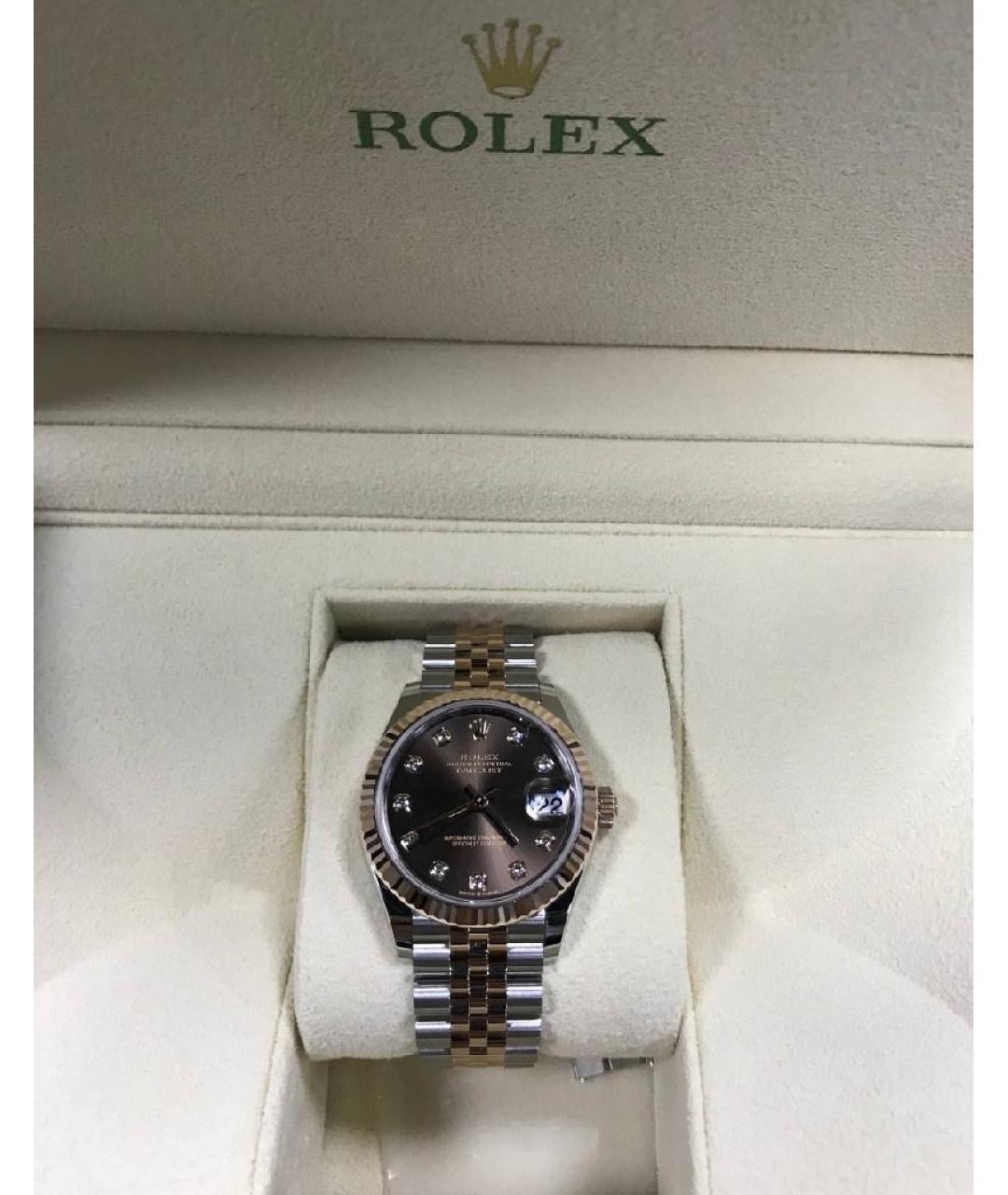 ROLEX Серебряные часы из розового золота, фото 2