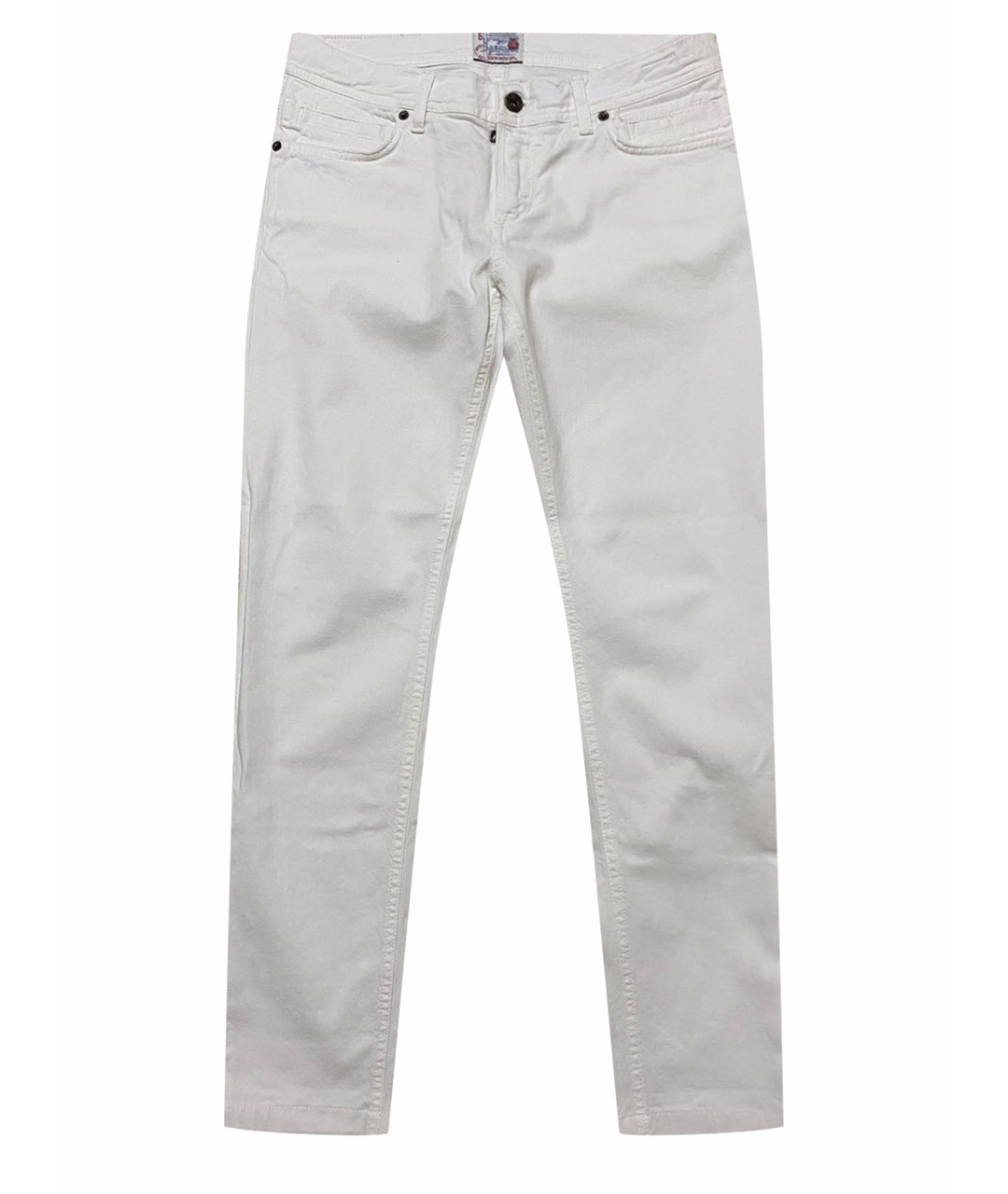 DOLCE & GABBANA VINTAGE Белые хлопковые джинсы скинни, фото 1