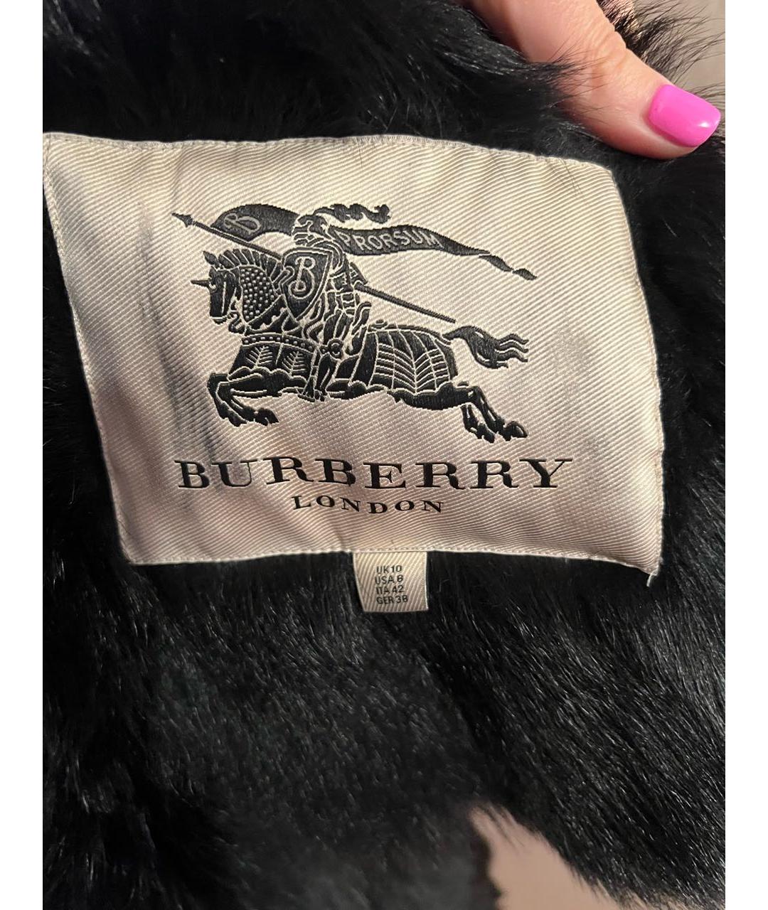 BURBERRY Черная замшевая дубленка, фото 7