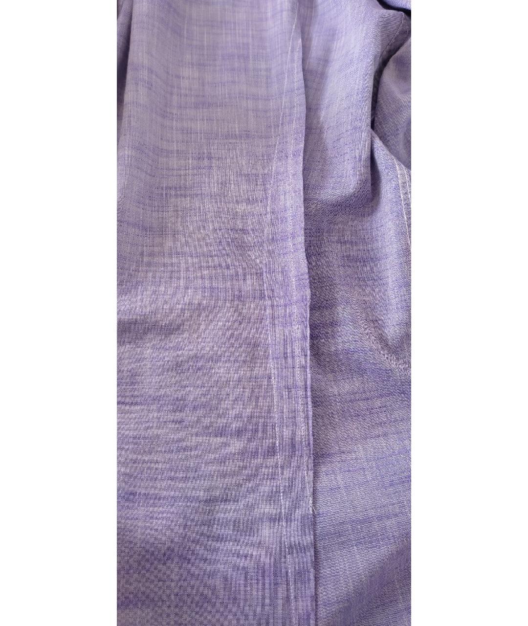 PATRICK HELLMANN Фиолетовая хлопковая классическая рубашка, фото 8