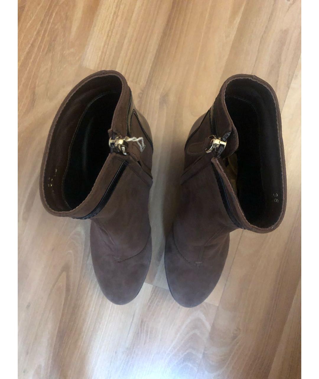 TOD'S Коричневые замшевые ботильоны, фото 3