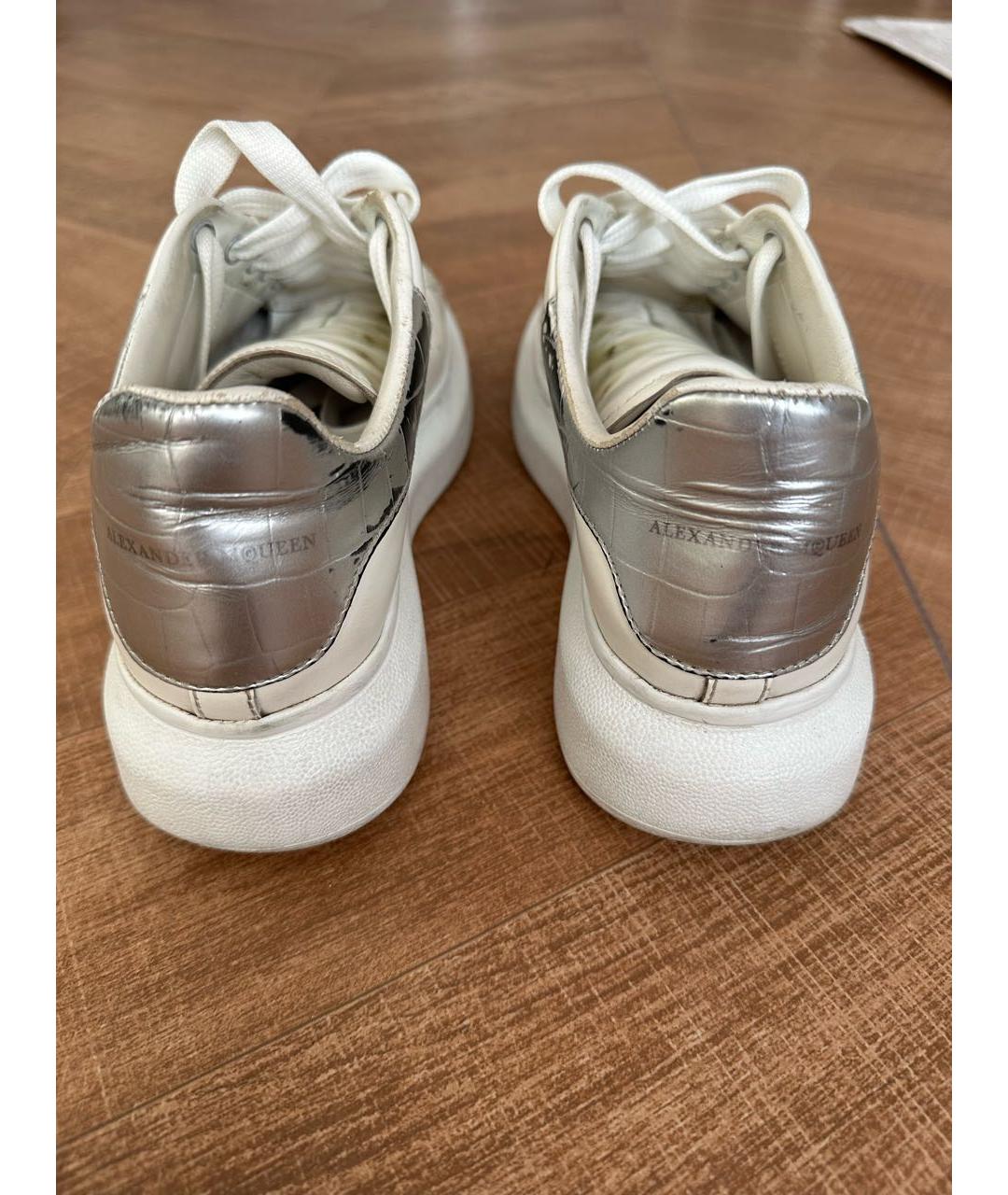 ALEXANDER MCQUEEN Белые кожаные кеды, фото 5