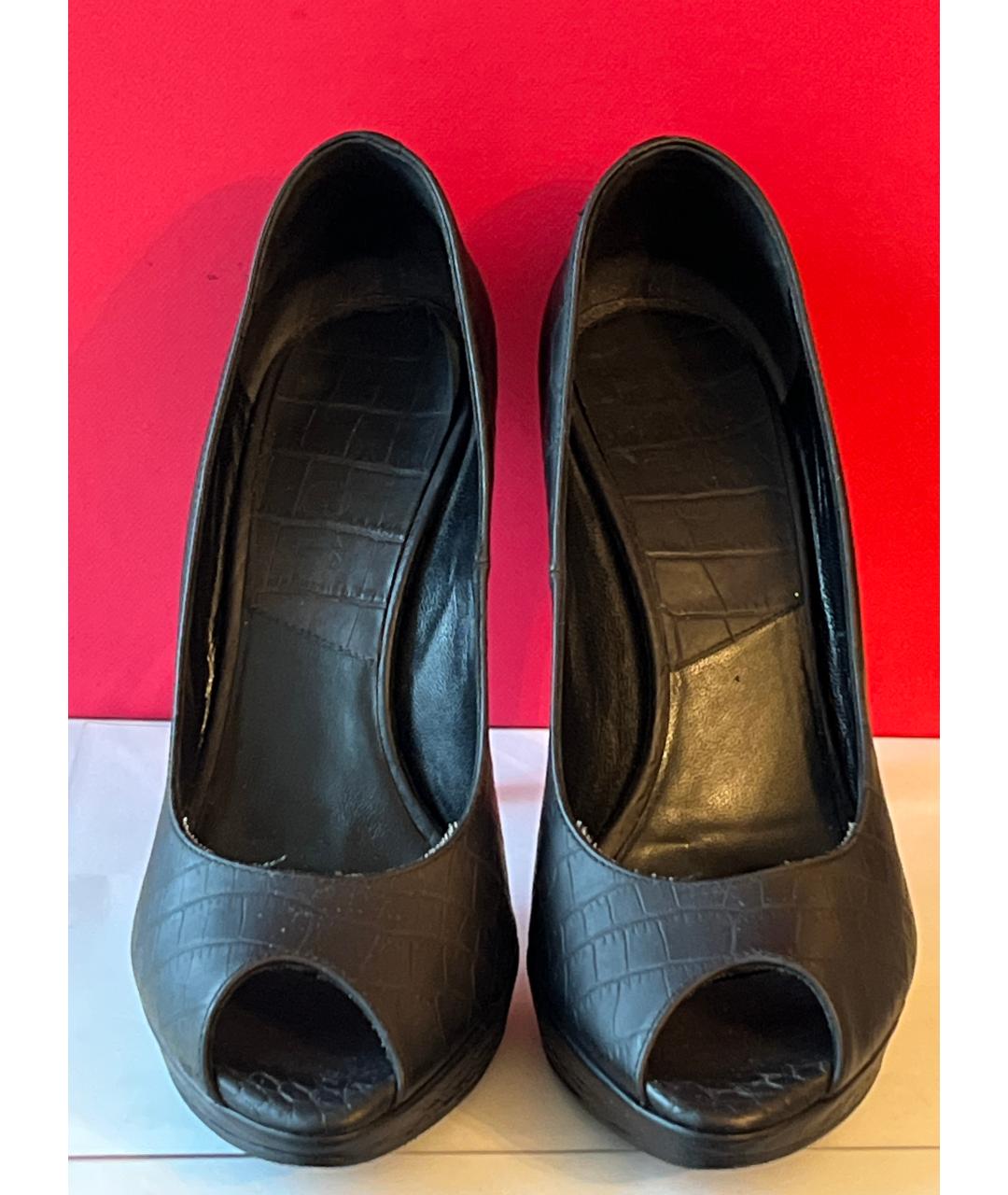 CHRISTIAN DIOR Черные кожаные туфли, фото 2