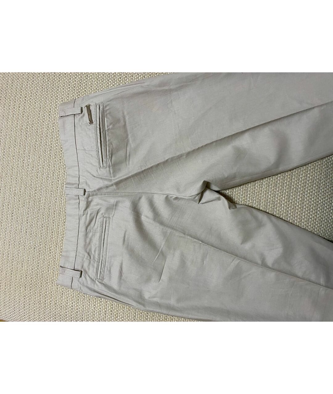 FRANKIE MORELLO Бежевые хлопковые брюки чинос, фото 8