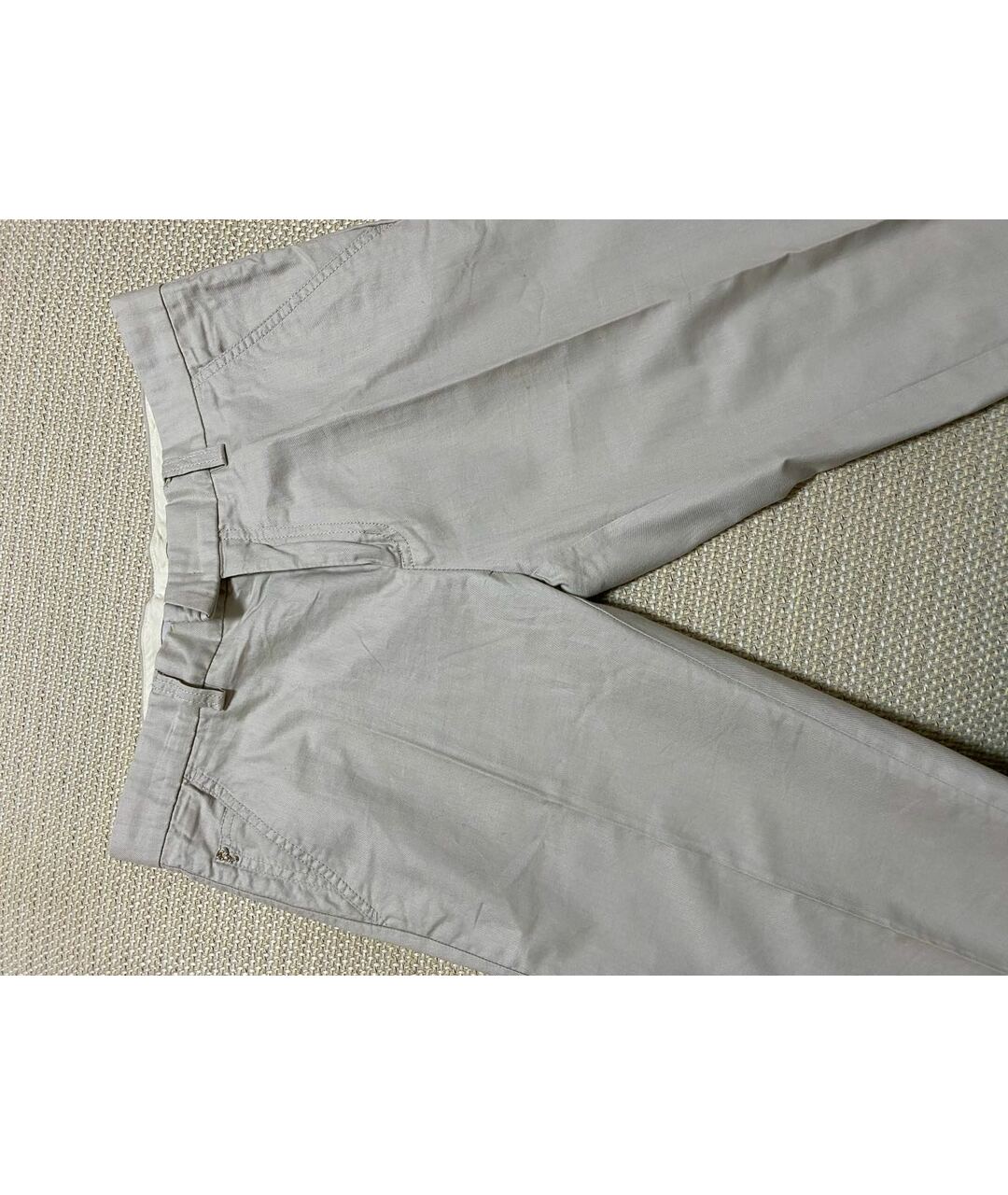 FRANKIE MORELLO Бежевые хлопковые брюки чинос, фото 2