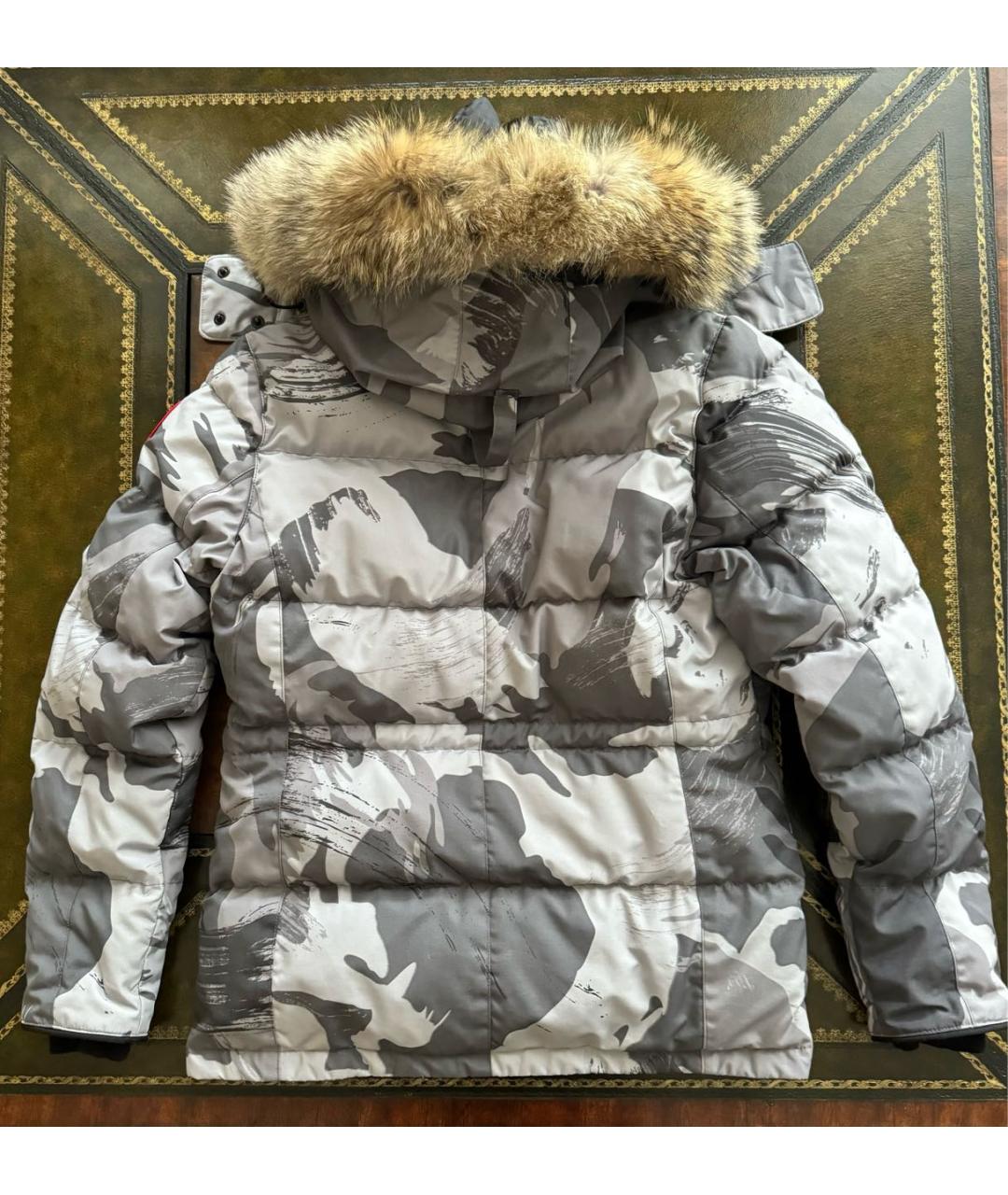 CANADA GOOSE Серый синтетический пуховик, фото 3