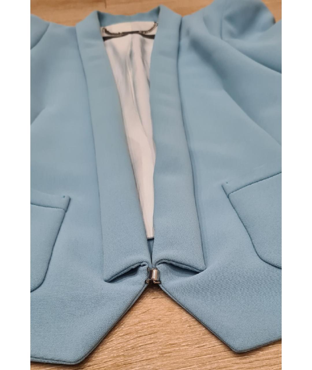 BARBARA BUI Голубой полиэстеровый жакет/пиджак, фото 6