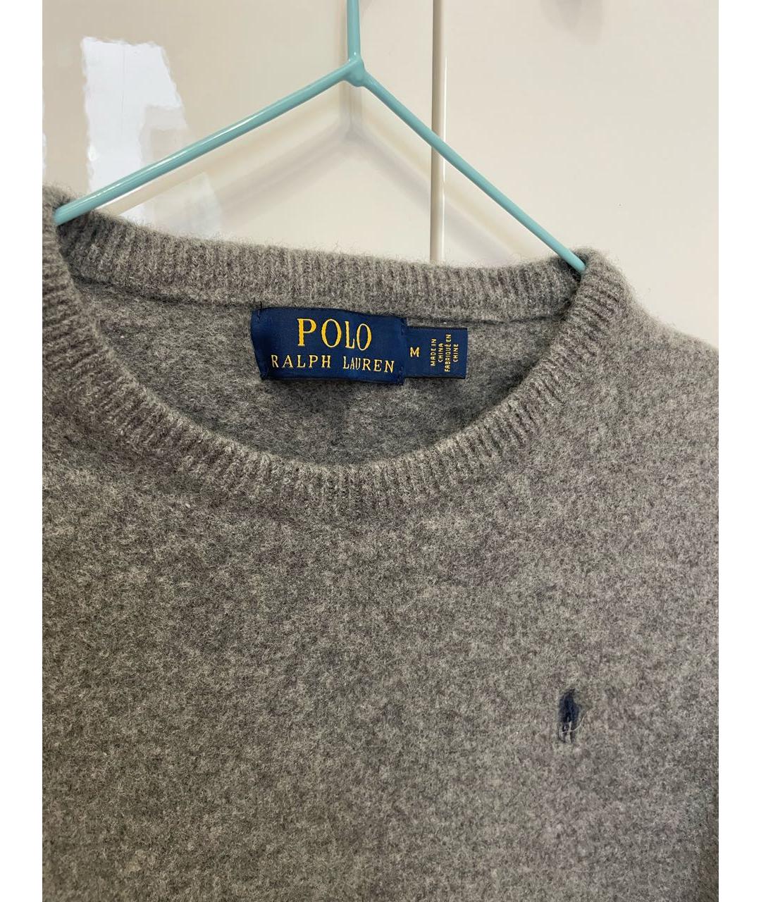 POLO RALPH LAUREN Серый шерстяной джемпер / свитер, фото 2