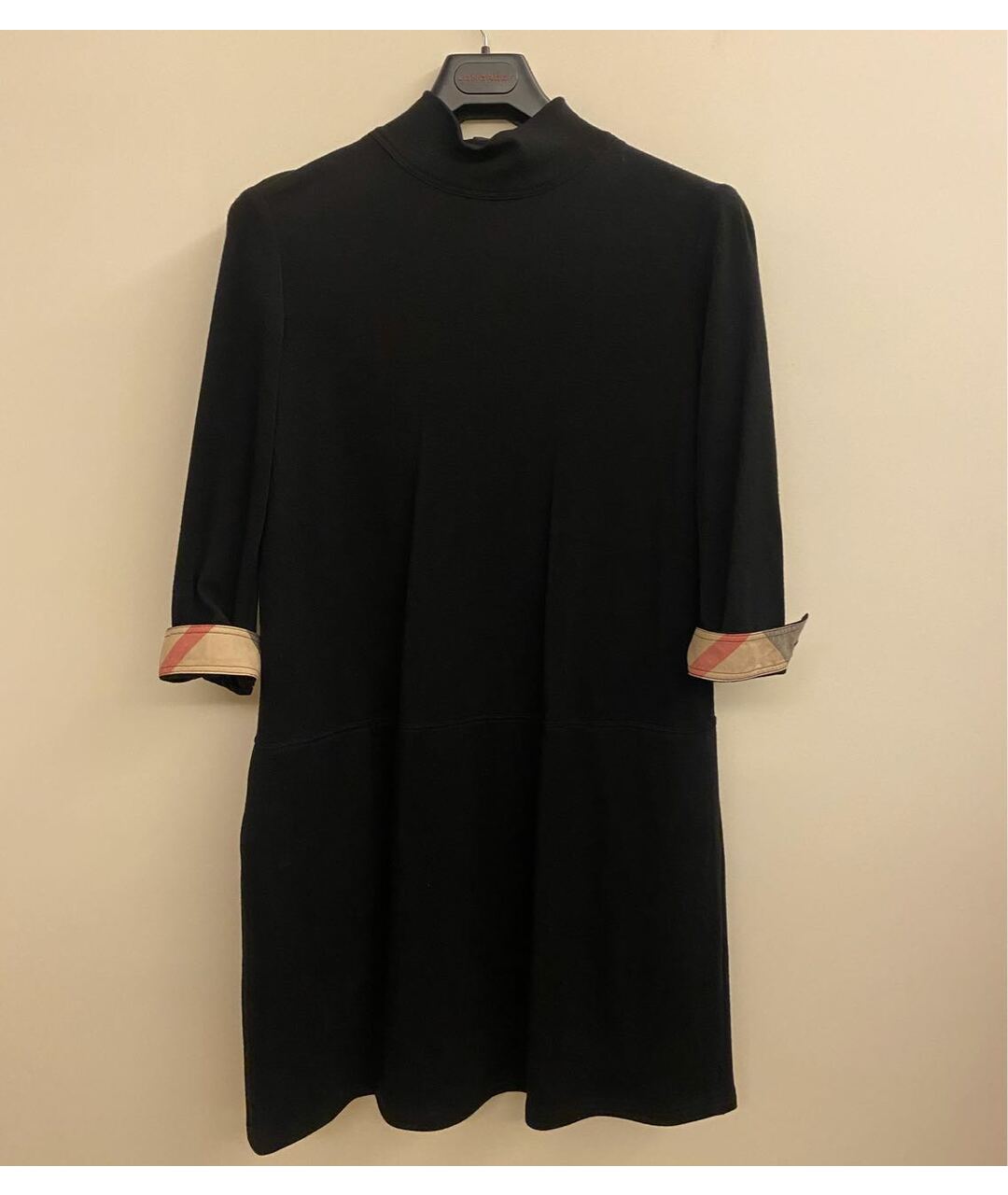BURBERRY Черное шерстяное повседневное платье, фото 6
