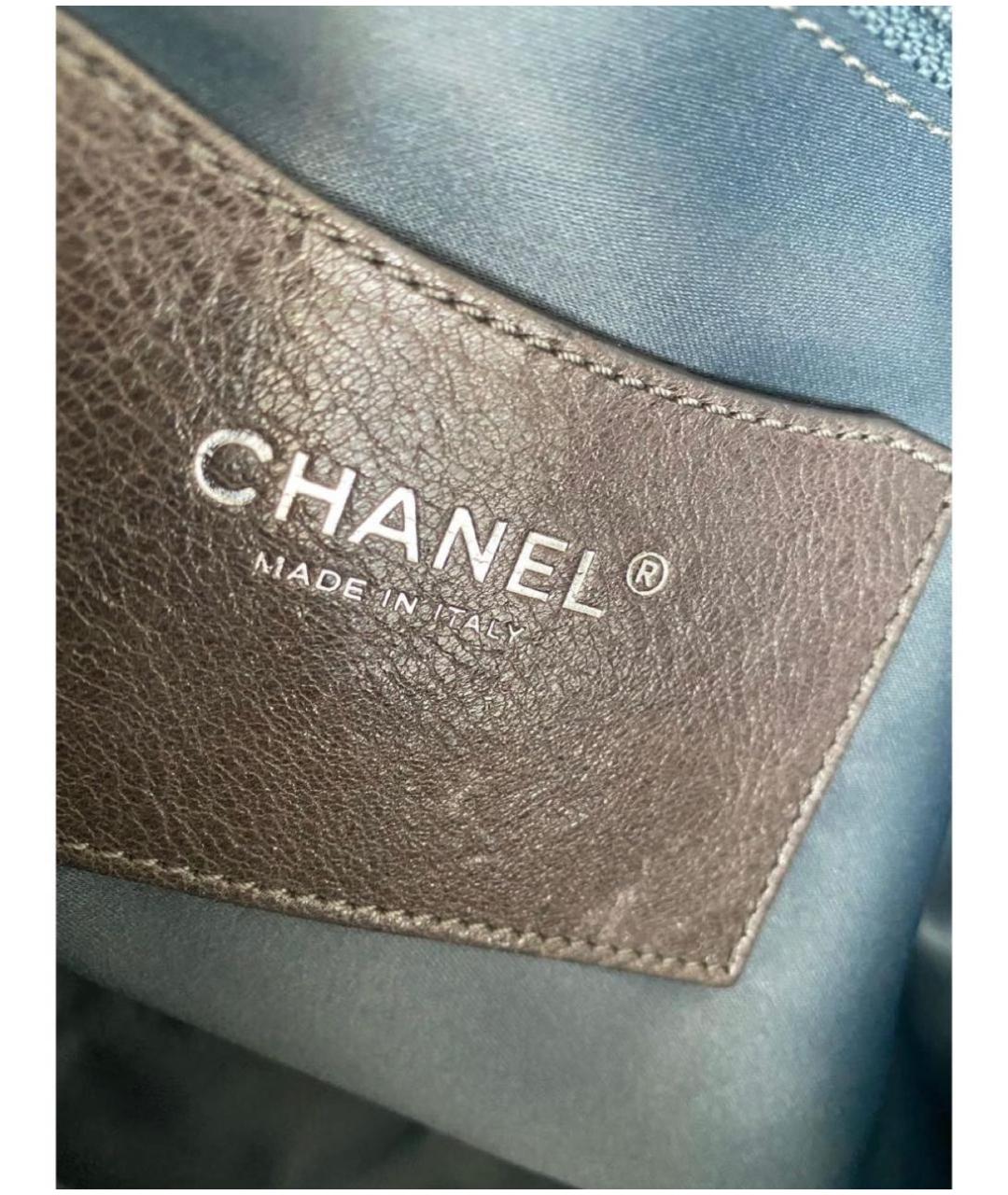 CHANEL PRE-OWNED Коричневая кожаная сумка тоут, фото 5