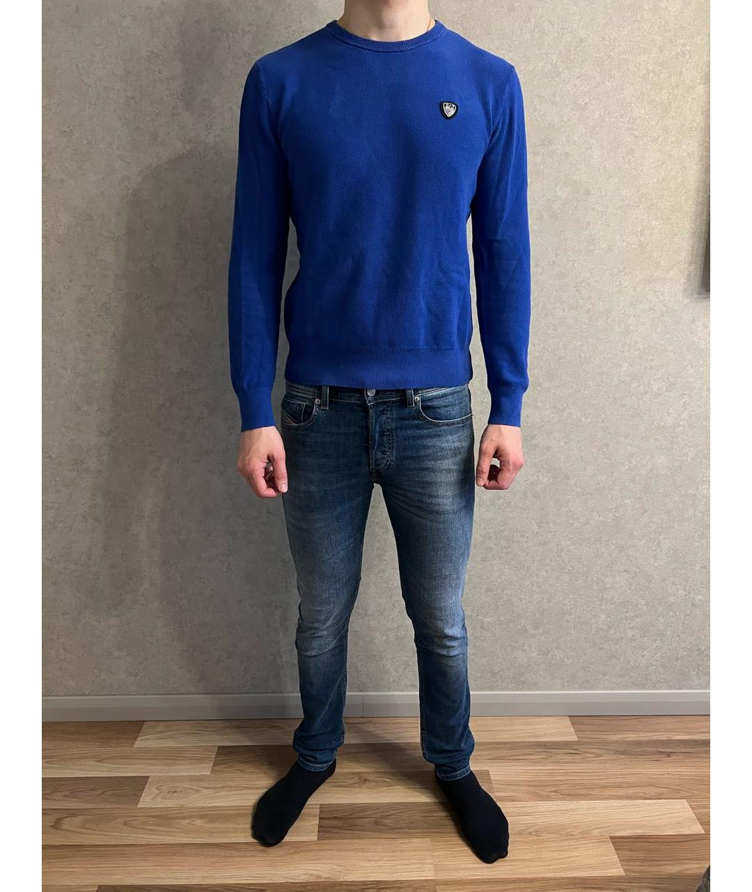 DIESEL Синие хлопко-эластановые джинсы скинни, фото 5