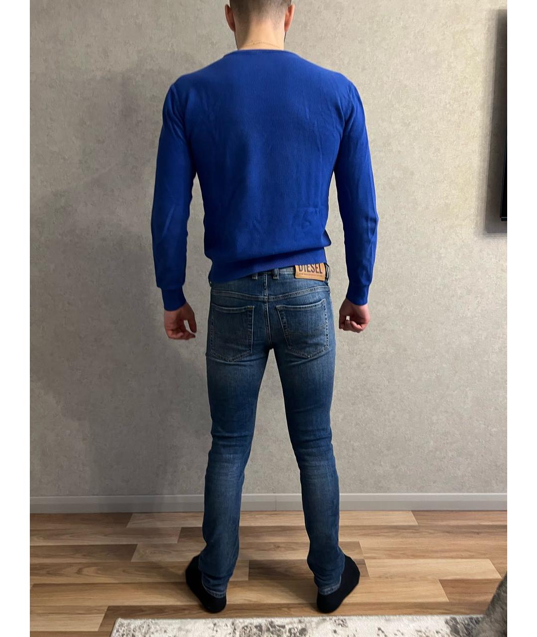 DIESEL Синие хлопко-эластановые джинсы скинни, фото 6