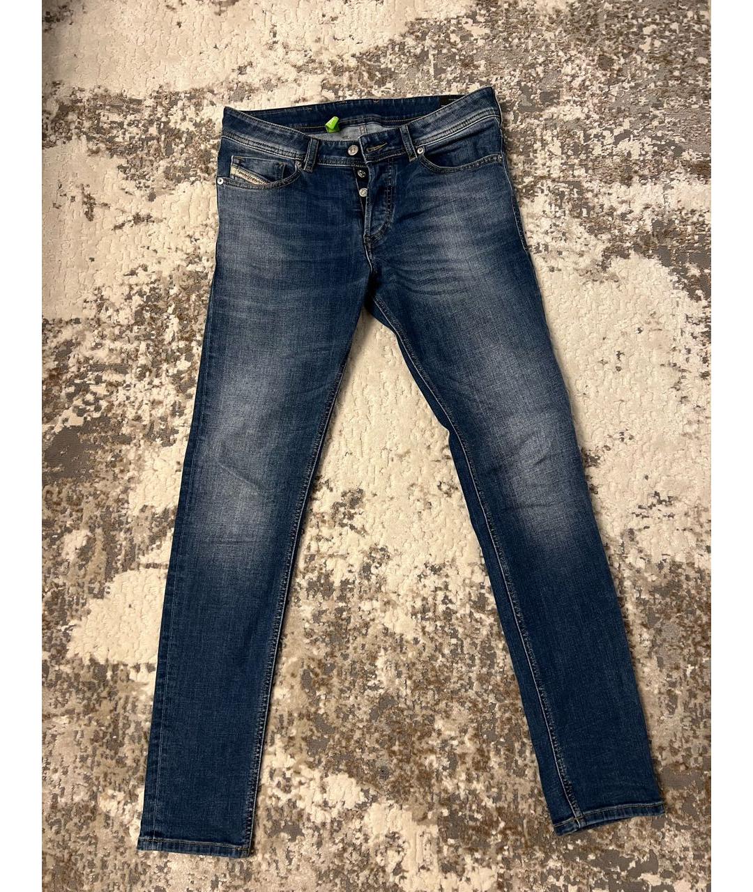 DIESEL Синие хлопко-эластановые джинсы скинни, фото 9