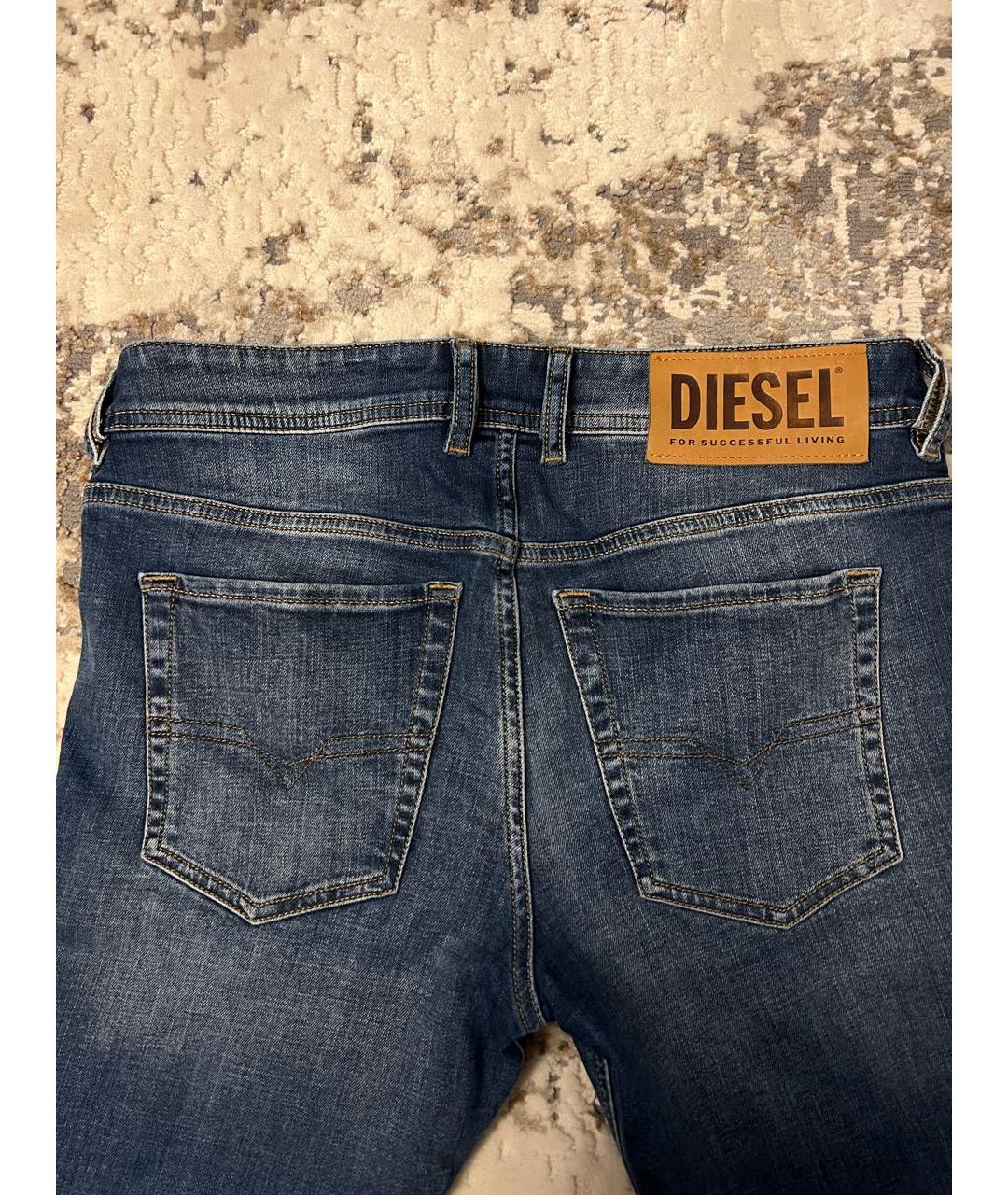 DIESEL Синие хлопко-эластановые джинсы скинни, фото 3