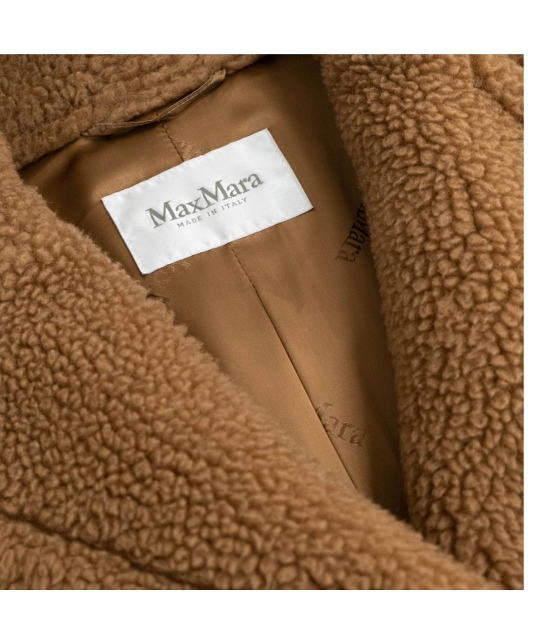 MAX MARA Коричневое шерстяное пальто, фото 3