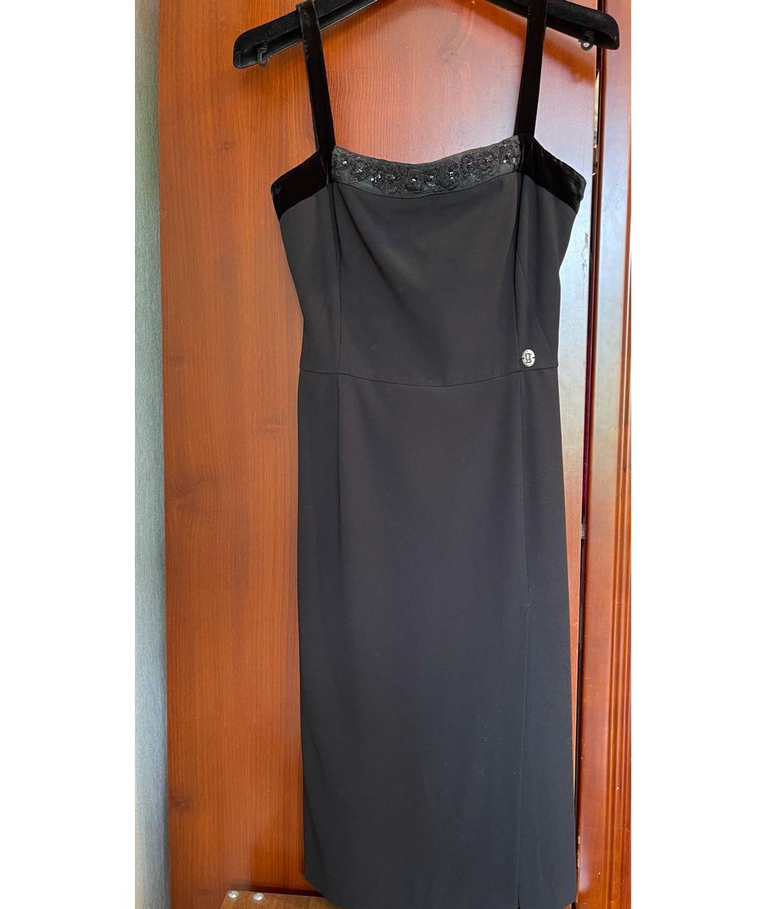 JOHN GALLIANO Черное полиэстеровое повседневное платье, фото 6