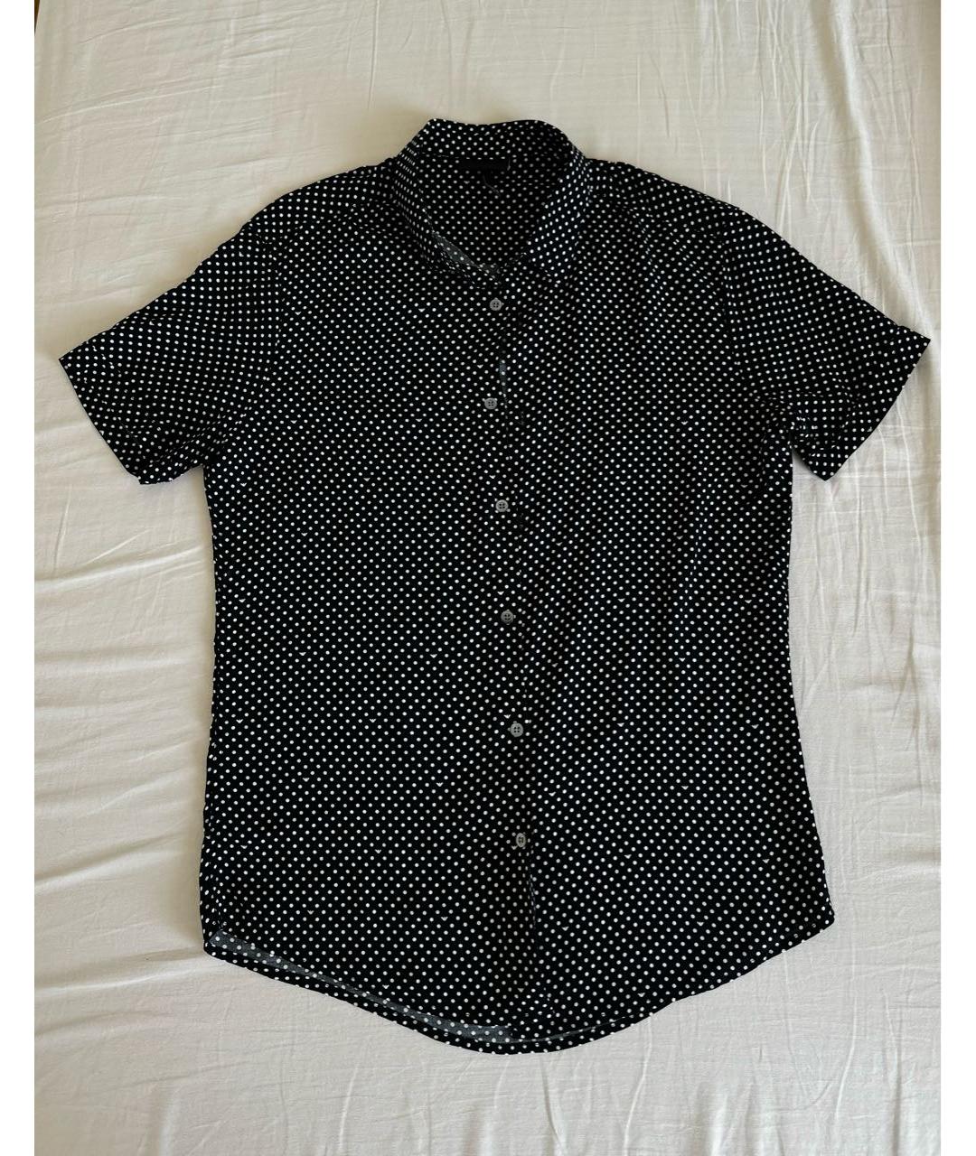 EMPORIO ARMANI Черная хлопковая кэжуал рубашка, фото 6