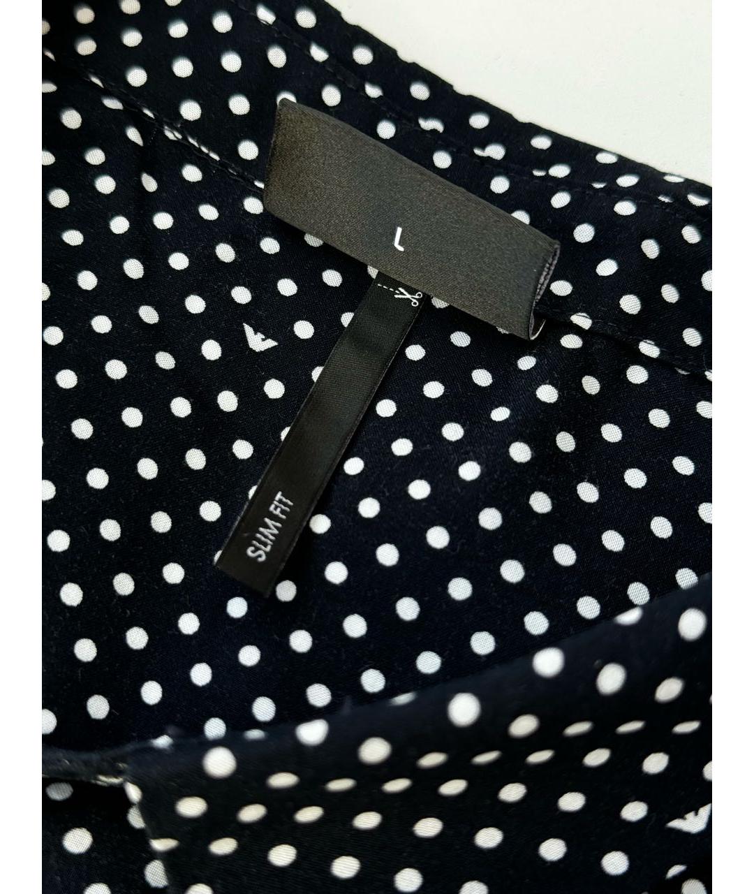 EMPORIO ARMANI Черная хлопковая кэжуал рубашка, фото 4