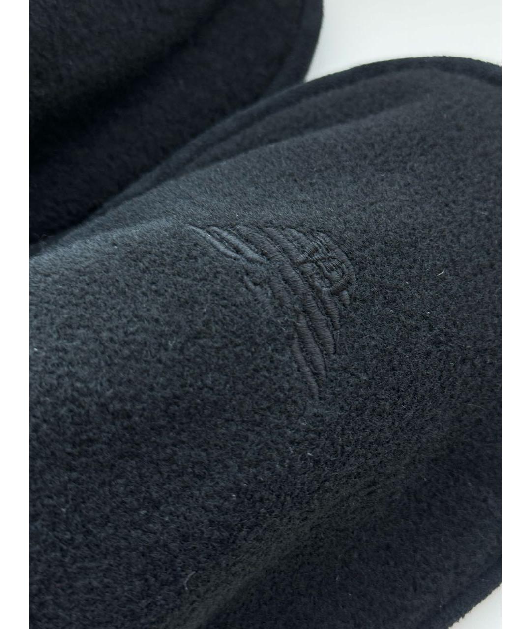 EMPORIO ARMANI Черные текстильные шлепанцы, фото 4