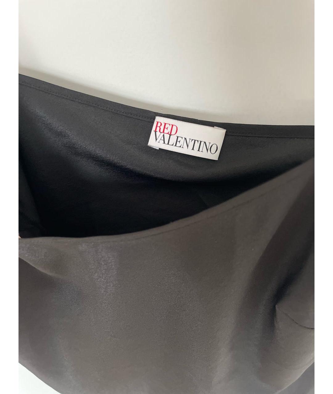RED VALENTINO Черная шифоновая блузы, фото 7