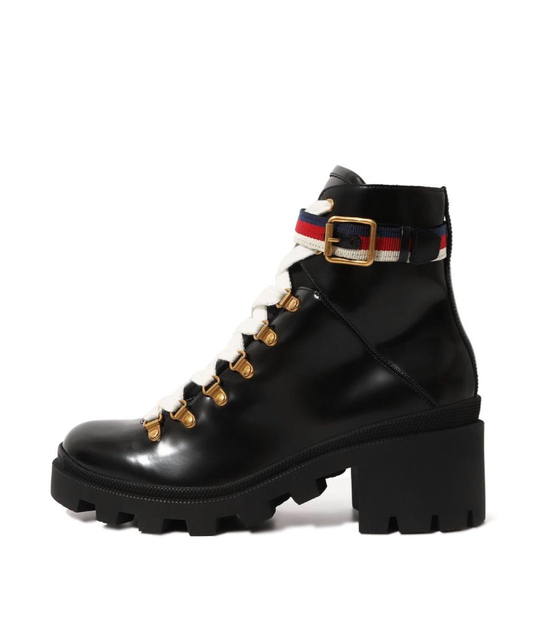 GUCCI Черные кожаные ботильоны, фото 8