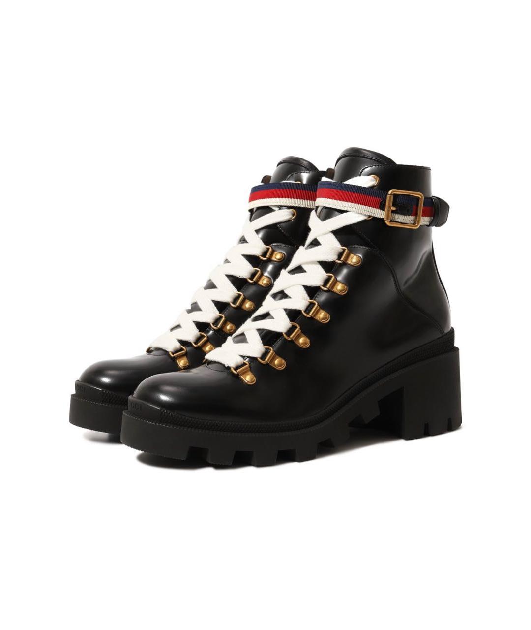GUCCI Черные кожаные ботильоны, фото 2