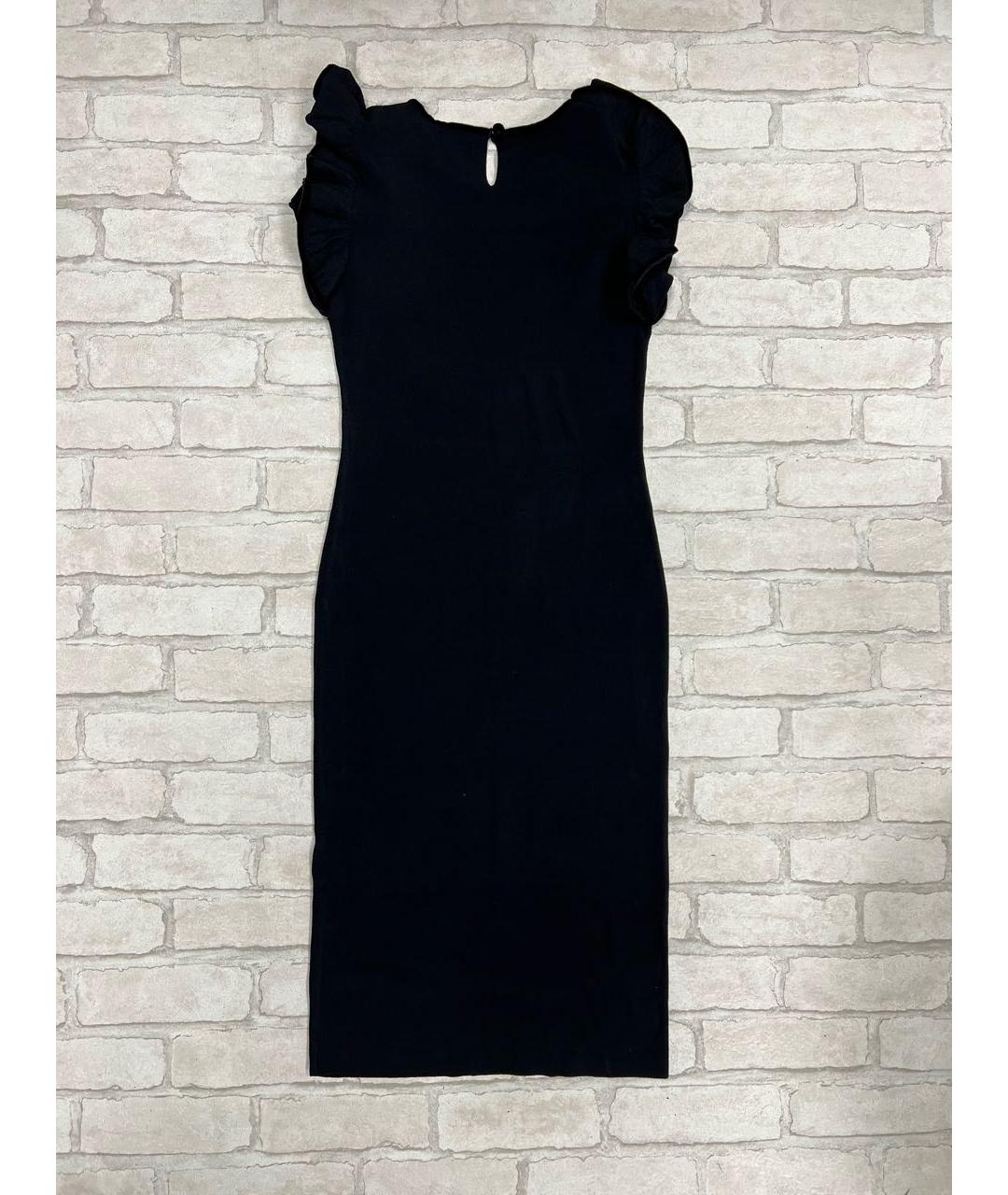 VALENTINO Черное вискозное платье, фото 2