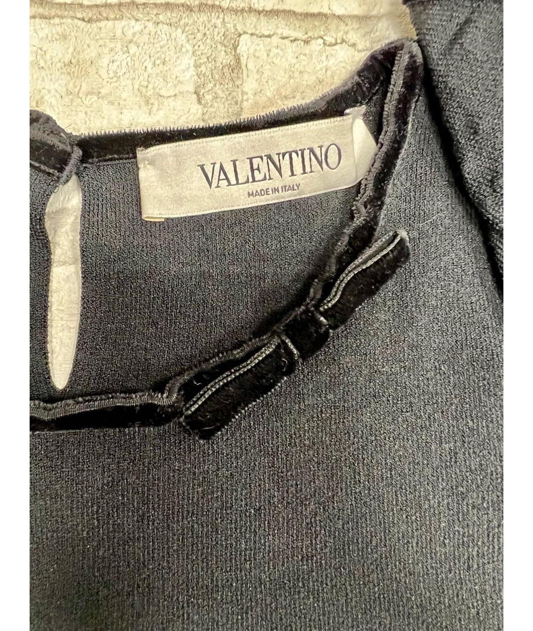 VALENTINO Черное вискозное платье, фото 3