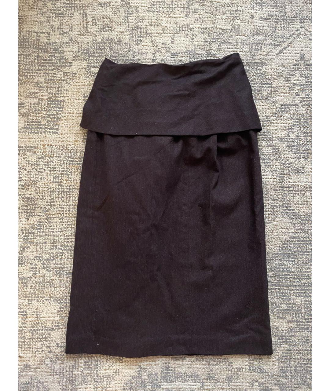 MAX MARA Фиолетовая шерстяная юбка миди, фото 2