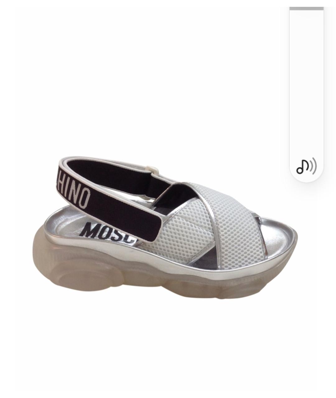 MOSCHINO Белые синтетические сандалии, фото 4