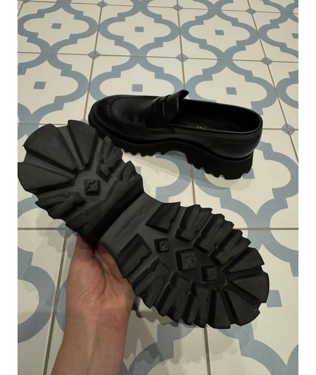 SANTONI Черные кожаные лоферы, фото 5