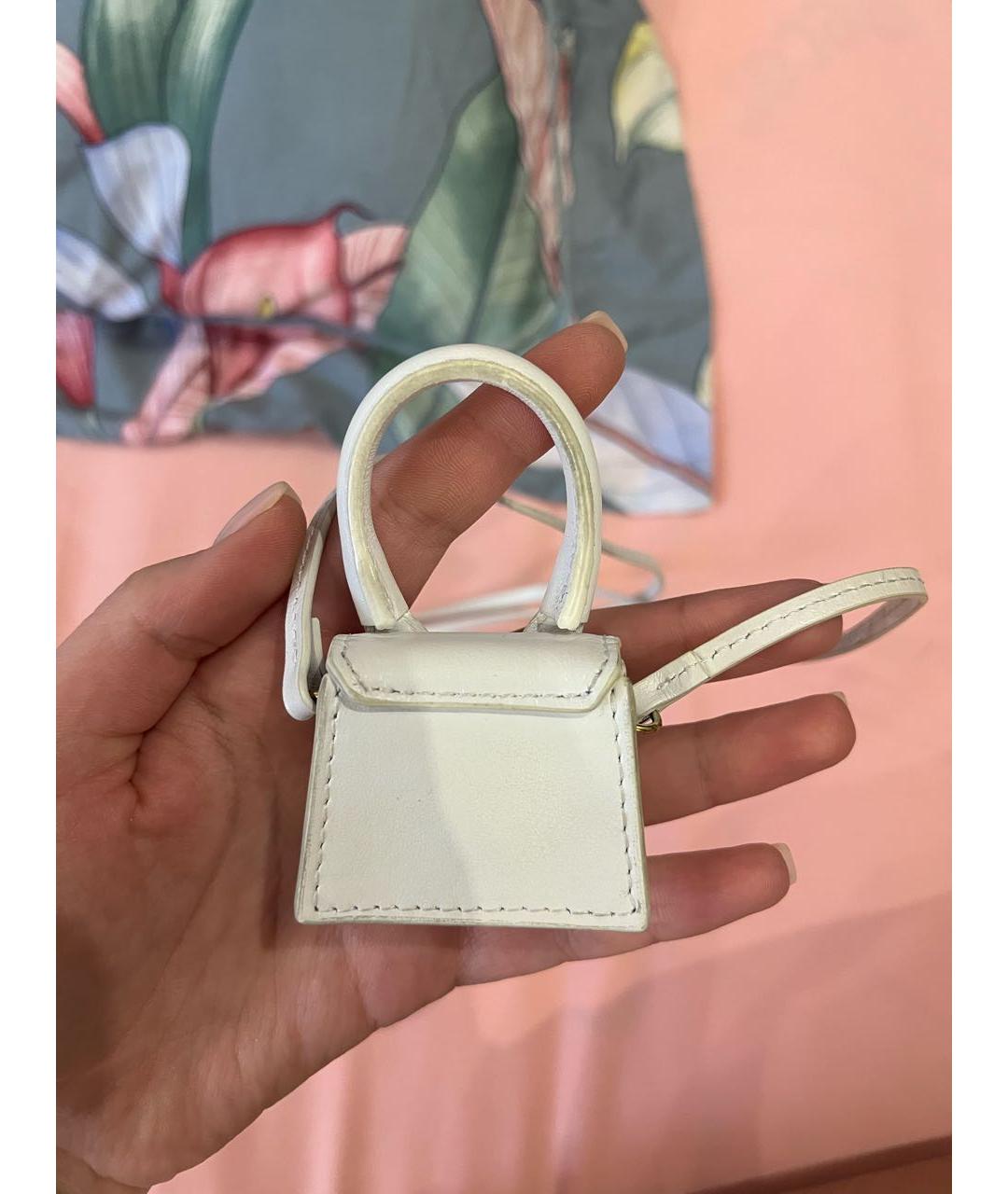 JACQUEMUS Белая сумка через плечо из искусственной кожи, фото 2