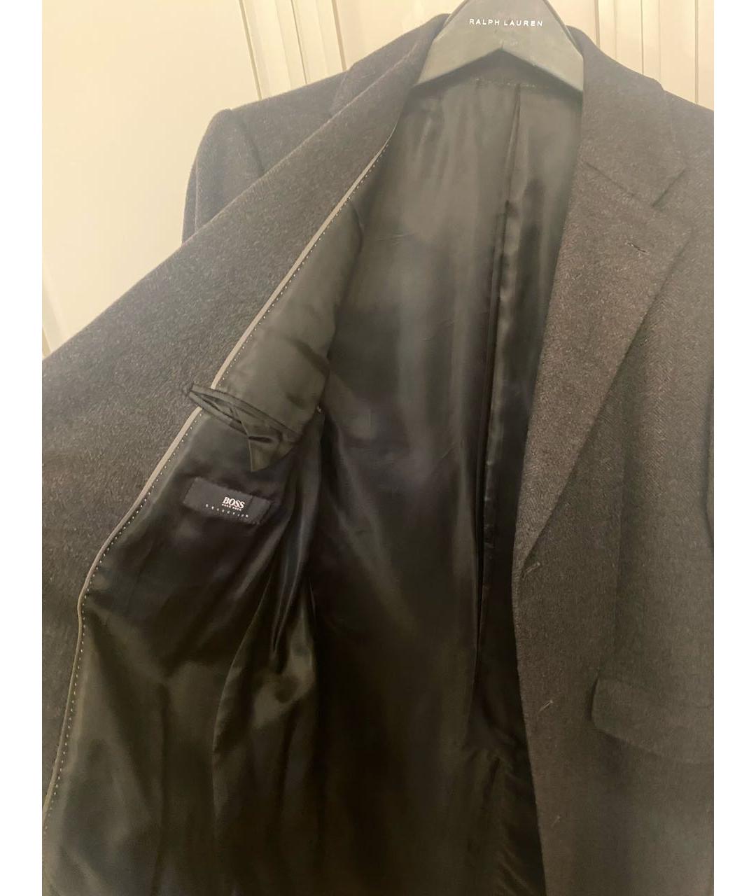 HUGO BOSS Антрацитовое кашемировое пальто, фото 3