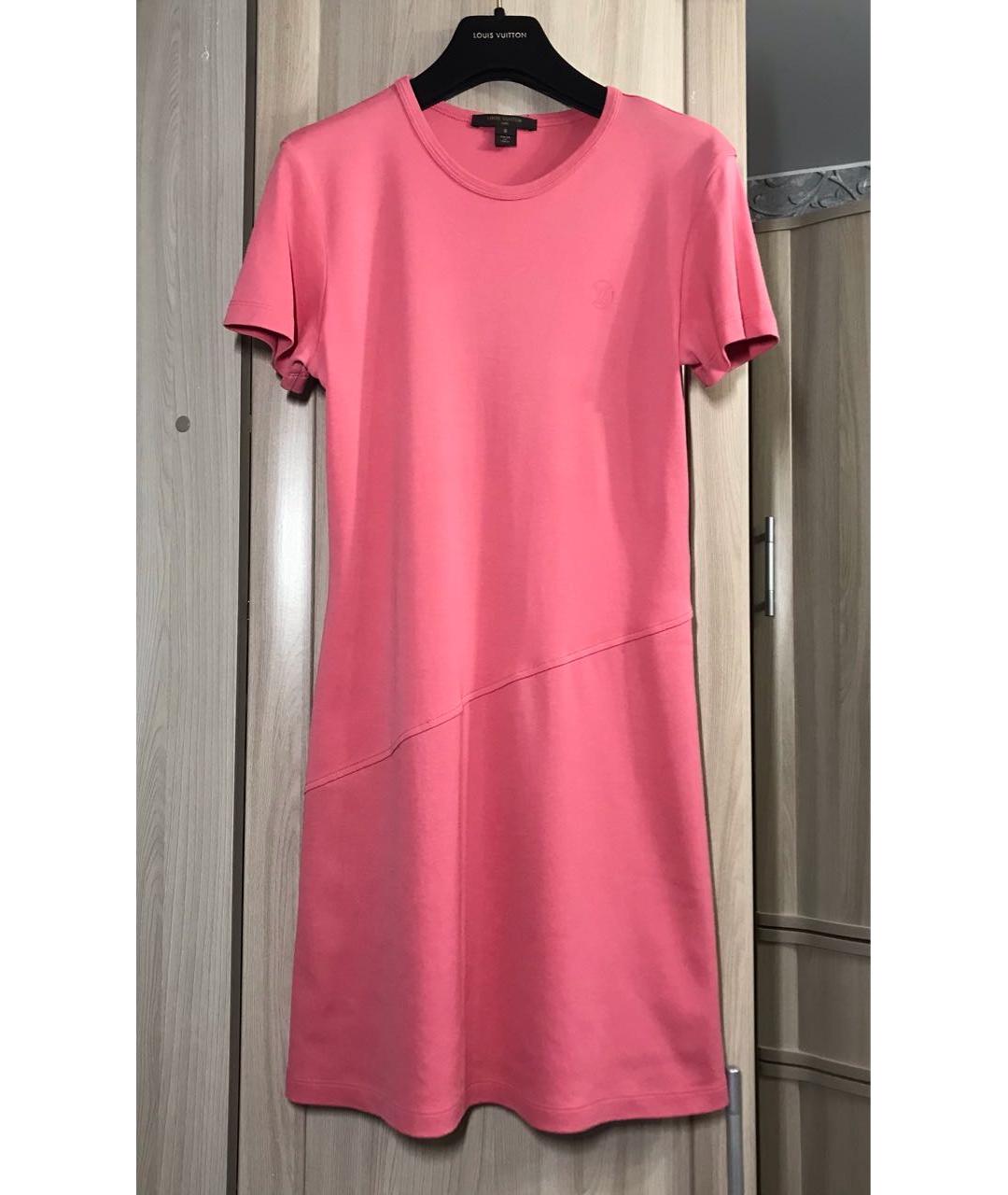 LOUIS VUITTON PRE-OWNED Розовое хлопковое повседневное платье, фото 7
